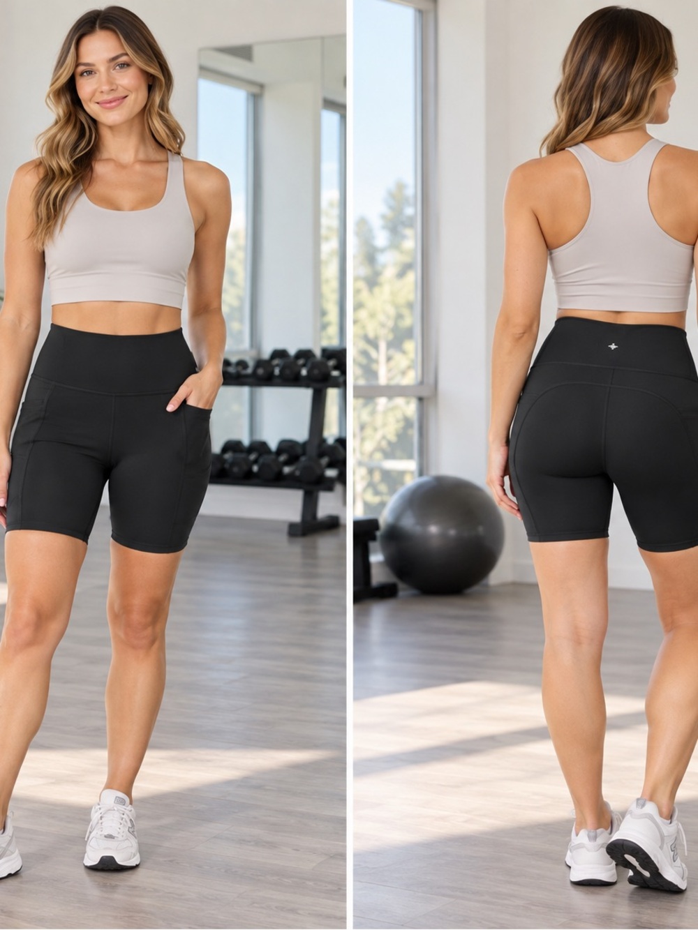 Halara High-Waist Black Women’s Active Bike Shorts